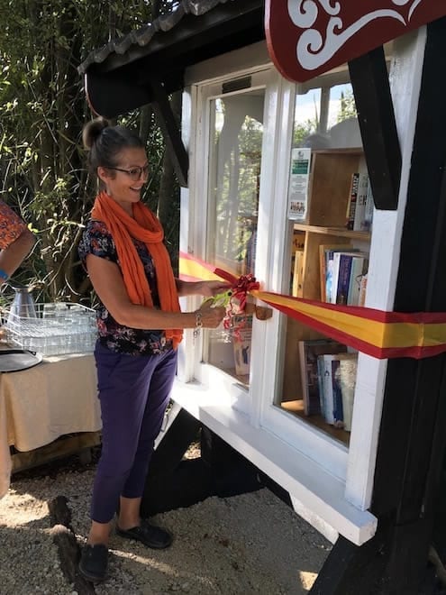 Free Little Library ribbon cutting